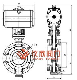 D643H氣動(dòng)多層次硬密封法蘭蝶閥
