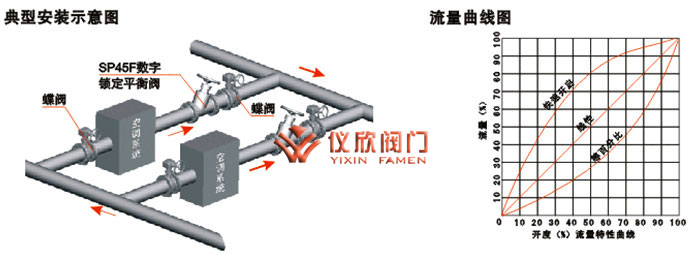 SP45、SP15數(shù)字鎖定平衡閥安裝示意圖
